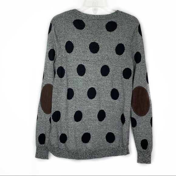 Appareline Polka Dot Sweater Elbow Patch Detail - Picture 6 of 6